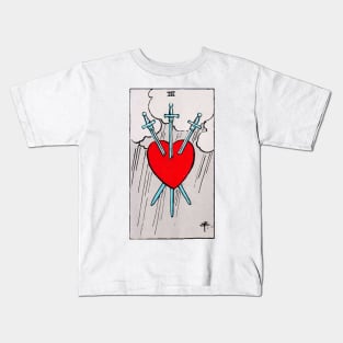 Three of Swords Tarot Kids T-Shirt